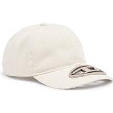 Diesel Herr Huvudbonader Diesel Baseball Cap With Metal Oval D Plaque - White