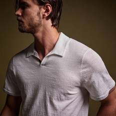 Linneskjortor - Svarta Contrast Polo - White/Silver Grey