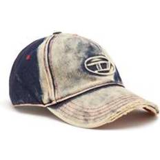Diesel Women Accessories Diesel Casquette De Baseball En Denim Traité - Blue
