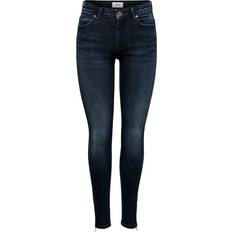 Skind Bukser & Shorts Only Onlkendell Mellemhøj Talje Skinny Fit - Blue Denim