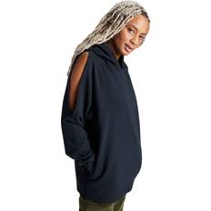 Converse Damen Pullover Converse Loose-Fit Shoulder Cut-Out Fleece Hoodie - Black