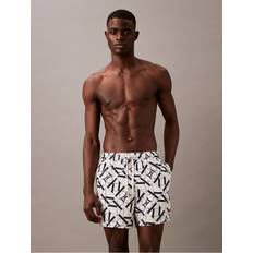 Calvin Klein Swimming Trunks Calvin Klein Allover Monogram Logo Swim Shorts - Vaporous Gray