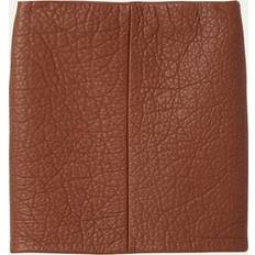 Copper Skirts Lafayette 148 New York Faux Wrap Leather Midi Skirt - Copper