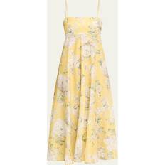 Zimmermann Klänningar Zimmermann Floral Midi Dress - Yellow Floral