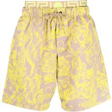 Versace Swimming Trunks Versace Barocco-Print Swim Shorts - Yellow