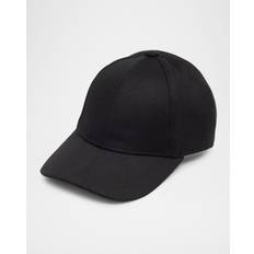 Cashmere Caps Cashmere Baseball Cap - Black/Grey Melange