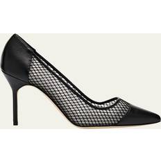 Manolo Blahnik Pumps Manolo Blahnik Elegant Läder Mesh Stiletto Pumps - NEW