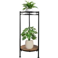 Artora 2 Tier Plant Stand 24 Metal Flower