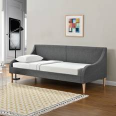 [en.casa] Divan Elégant Canapé Convertible en Lit Moderne 215 x 100 x 90 cm Gris Foncé