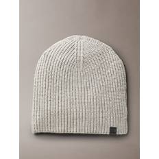 Calvin Klein Men Beanies Calvin Klein Ribbed Solid Beanie - Grey/History Heather