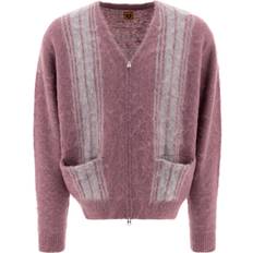 À carreaux Cardigans Zip Up Cardigan - Purple