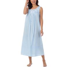 Blanco - Mujer Camisones Eileen West Cotton Lace Trim Ballet Nightgown - Blue