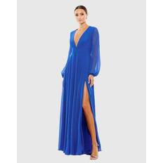 Aftenkjoler Majestic Filatures Long Sleeve Maxi Gown - Royal Blue