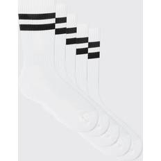 boohooMAN Stripe Sport Socks - White
