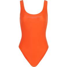 Logo One-Piece Swimsuit - Hot Pink/Orange