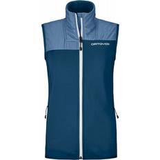 Skiing - Women Vests Ortovox Fleece Plus Vest - Petrol Blue