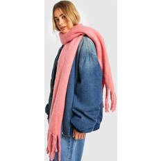 Boohoo Scarfs boohoo Chunky Oversized Fringe Scarf - Pink
