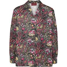 Tops Gucci Punk Floral-print Cotton Shirt - Grey