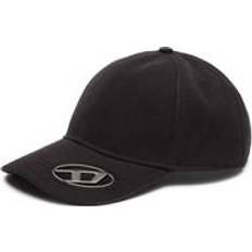 Diesel Men Headgear Diesel Baseball Cap With Oval D Plaque - Black