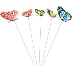 PVC Garden Ornaments Eease Colorful Butterfly Garden Stakes Set of 5