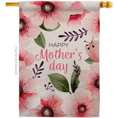 Pink Flags & Accessories Breeze Decor Pink Floral Mother House Flag 28 x 40 in