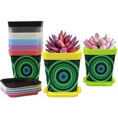 Tfcocft Small Kaleidoscope Pots for Plants