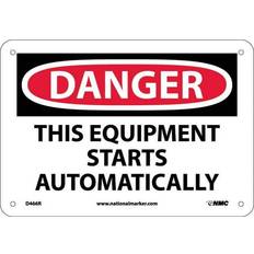 Workplace Signs NMC D466R Danger This Equipment Starts Sign 7 x 10