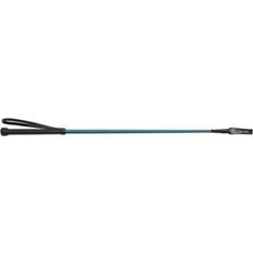 Leather Horse Whips Shires Children's Thread Stem Whip - Black/Bright Blue