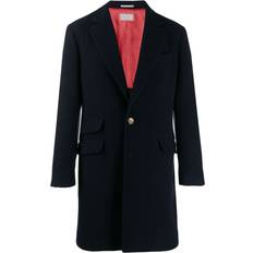 Cachemire Vêtements d'extérieur Single Breasted Cashmere Coat - Black