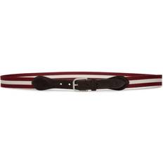 Stripes Belts Striped Raffia Belt - Red