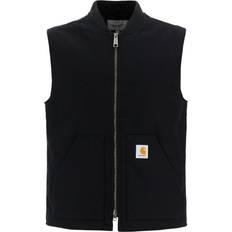 Cotton Vests Aqua Faux Leather Puffer Vest - Black