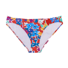 Nylon Partes inferiores de bikini Women's Purple Amber Ribbed Bikini Bottom - Liberty Carmine/Soleil