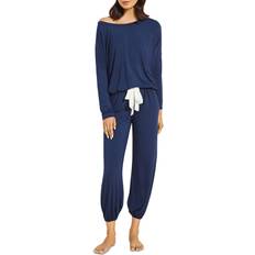 White - Women Pajamas eberjey Gisele Slouchy Pajama Set - Navy/Ivory