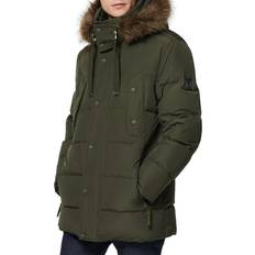 Green - Men Coats Andrew Marc Gattaca Parka With Detachable Hood - Green