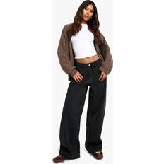 Trousers & Shorts boohoo Basics Wide Leg Jeans - Black
