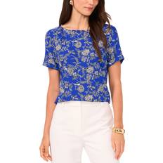 Mujer Trajes Vince Camuto Women's Cuffed Sleeve Top - Blue