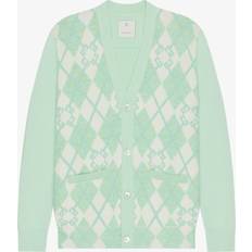 Balmain Vesten Balmain Monogram Open-Knit Cardigan - Green