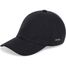 Linen - Men Headgear Zegna Linen Baseball Cap - Dark Blue