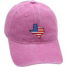 Pink - Sportswear Garment Caps Pigment Dyed Garment Washed Cotton Twill Distressed