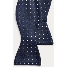 Polka-Dot Silk Repp Bow Tie - Navy/White