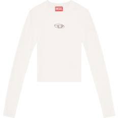 Diesel Femme Pulls Diesel M-Valary Logo Plaque Jumper - White