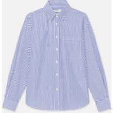 Denim Shirts - Unisex Lafayette 148 New York Cotton Poplin Shirt - Light Blue