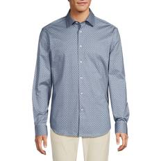 Herre - Nylon Skjorter Slim-Fit Stretch Nylon Shirt - Blue