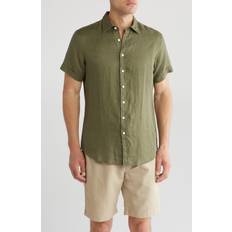 Sunspel Shirts Sunspel Men's Button Down Flannel Shirt - Khaki