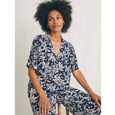 Bloemen - Vrouw Buitenkleding Cabana Shirt - Navy Canopy Floral