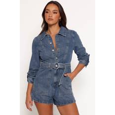 Denim Jumpsuits & Overalls Denim Romper - Blue