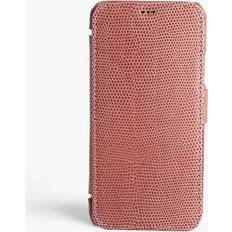 iPhone 11 Pro Max Plånboksfodral Lizard Rosa