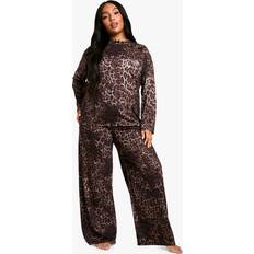 Marrón - Mujer Ropa de dormir Women's Plus Leopard Pants - Multi