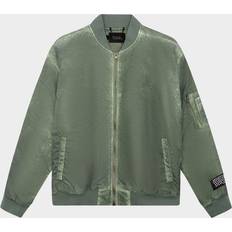 Ksubi Outerwear Ksubi Men's Royalty Overdyed Full-Zip Bomber Jacket - Khaki