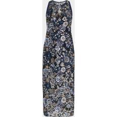 Dress The Population Helena Sequin Floral Bodycon Midi Dress - Navy Multi